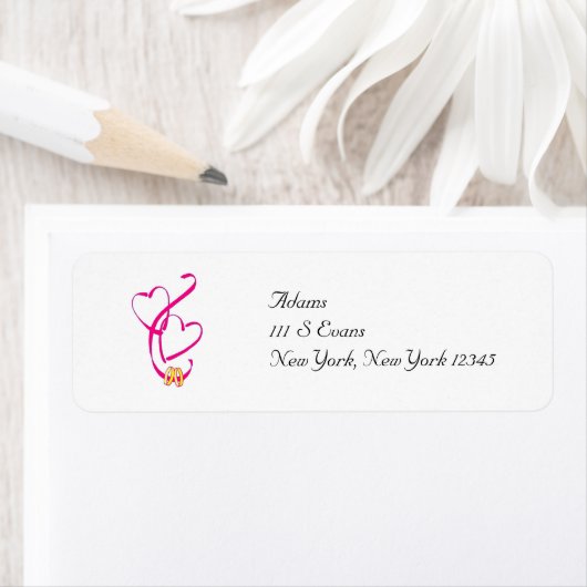 Étiquette de adresse simple (En situation)