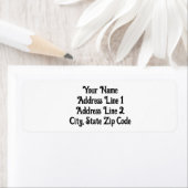 Étiquette de adresse simple, Curls sur certaines l (En situation)