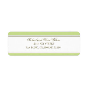 Étiquette de adresse simple de vert de ressort de