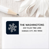 Étiquette de adresse Snowflake (En situation)