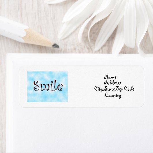 Étiquette de adresse souriant (En situation)