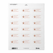 Étiquette de adresse Starfish (Feuille entière)