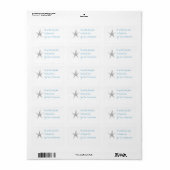 Étiquette de adresse Starfish (B&W) (Feuille entière)