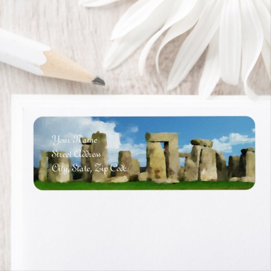 Étiquette de adresse Stonehenge (En situation)