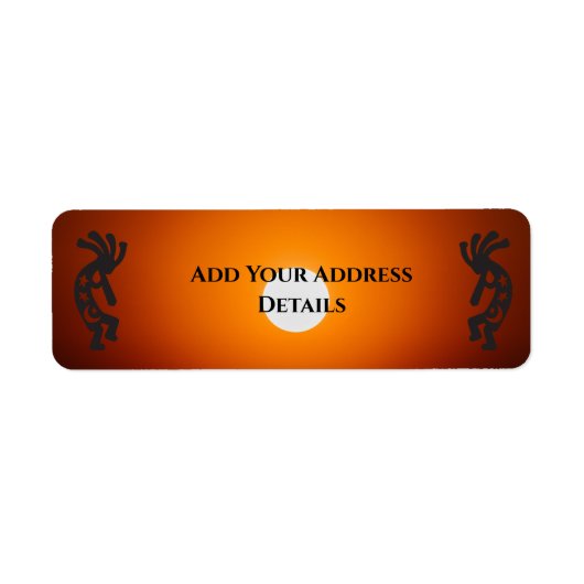 Étiquette de adresse Sun Kokopelli Sud-Ouest (Devant)