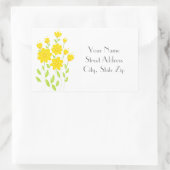 étiquette de adresse 'Sunny Yellow Floral Bouquet' (Sac)