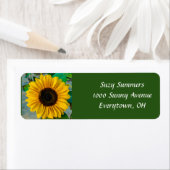 Étiquette de adresse suprême des tournesols (En situation)