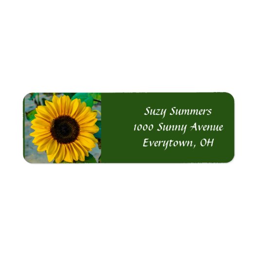 Étiquette de adresse suprême des tournesols (Devant)