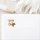 Étiquette de adresse thé de vacances (En situation)