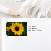 Étiquette de adresse tournesol (En situation)