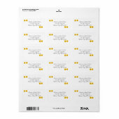 Étiquette de adresse tournesol (Feuille entière)