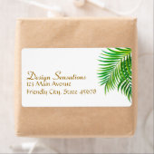 Étiquette de adresse tropical (En situation)