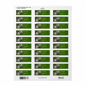 étiquette de adresse vert pomme (Feuille entière)