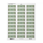 Étiquette de adresse vert vintage (Feuille entière)