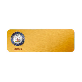 Étiquette de adresse vétéran de la marine américai