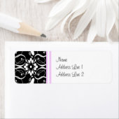 Étiquette de adresse Victorian Damask (En situation)