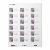 Étiquette de adresse victorien rose (Feuille entière)