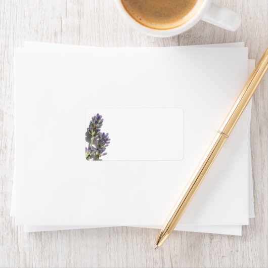 Étiquette de adresse vide Lavender Bunch (En situation)