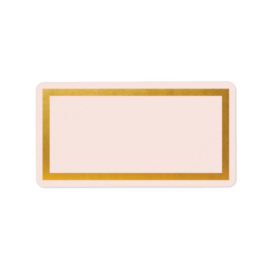 Étiquette de adresse vierge de fausse feuille d'or (Devant)