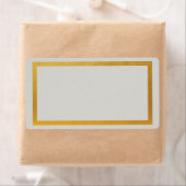 Étiquette de adresse vierge de fausse feuille d'or (En situation)