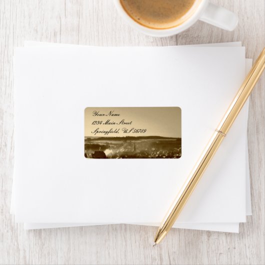 étiquette de adresse vintage (En situation)