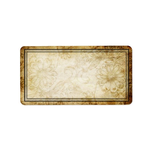 Étiquette de adresse vintage (Devant)