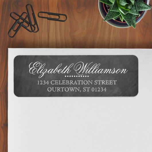 Étiquette de adresse vintage Chalkboard