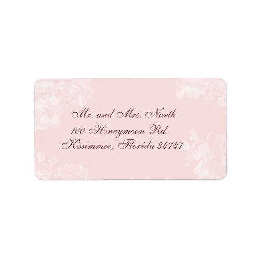 Étiquette de adresse vintage Gardenia (Devant)