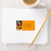 Étiquette de adresse Vintage Halloween Masquerade (En situation)