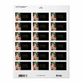 Étiquette de adresse Vintage Snowman (Feuille entière)