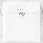 Étiquette de adresse violet Texas Silhouette Coupl (Sac)