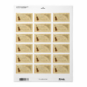 Étiquette de adresse violon (Feuille entière)