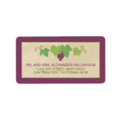 Étiquette de adresse viticole (Texture de parchemi (Devant)