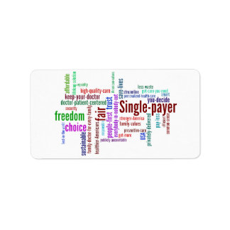 Étiquette de adresse Word Cloud
