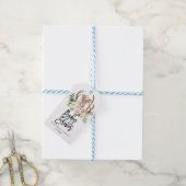 étiquette de baby shower à fleurs rustiques neutre (Avec de laficelle)
