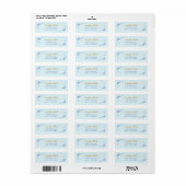 Étiquette de Baby shower bleu doux (Feuille entière)