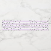 Étiquette de Baby shower Confetti en argent (Étiquettes simples)