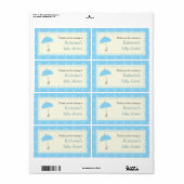 Étiquette de Baby shower de dentelle à cale (Feuille entière)