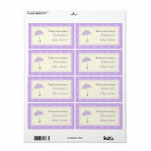 Étiquette de Baby shower de dentelle à cale (Feuille entière)