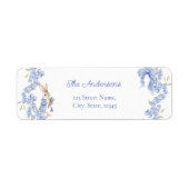 Étiquette de Baby shower de garçon Blue Peter Rabb (Devant)