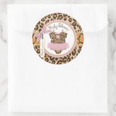 Étiquette de baby shower d'impression de guépard (Sac)