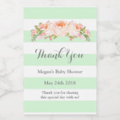 Étiquette de Baby shower Floral à la pinte (Étiquettes simples)