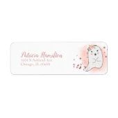 Étiquette de Baby Shower Halloween pour un Bébé Fa (Devant)