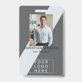 Étiquette de badge avec cordon d'identification po (Avant)