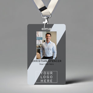 Étiquette de badge avec cordon d'identification po