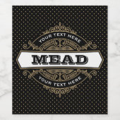 Étiquette de badge Vintage Mead (Étiquettes simples)