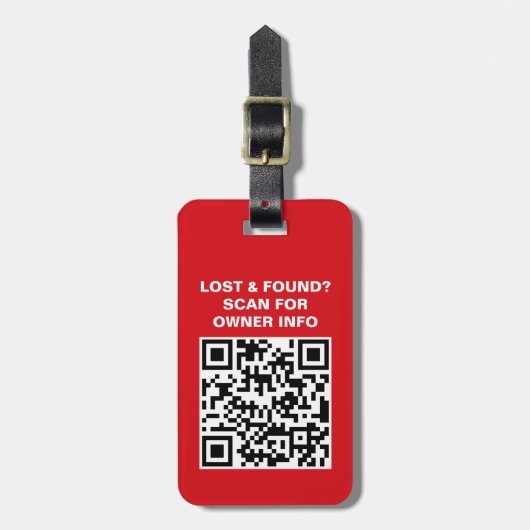 Étiquette de bagage à code QR de voyage (Devant Vertical)