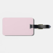 Étiquette de bagage à dôme arc-en-ciel rose – Pers (Dos horizontal)