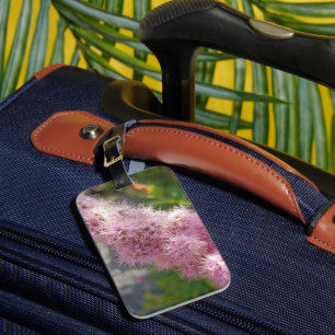 Étiquette de bagage à fleurs d'Astilbe rose pour j
