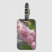 Étiquette de bagage à fleurs d'Astilbe rose pour j (Devant Vertical)